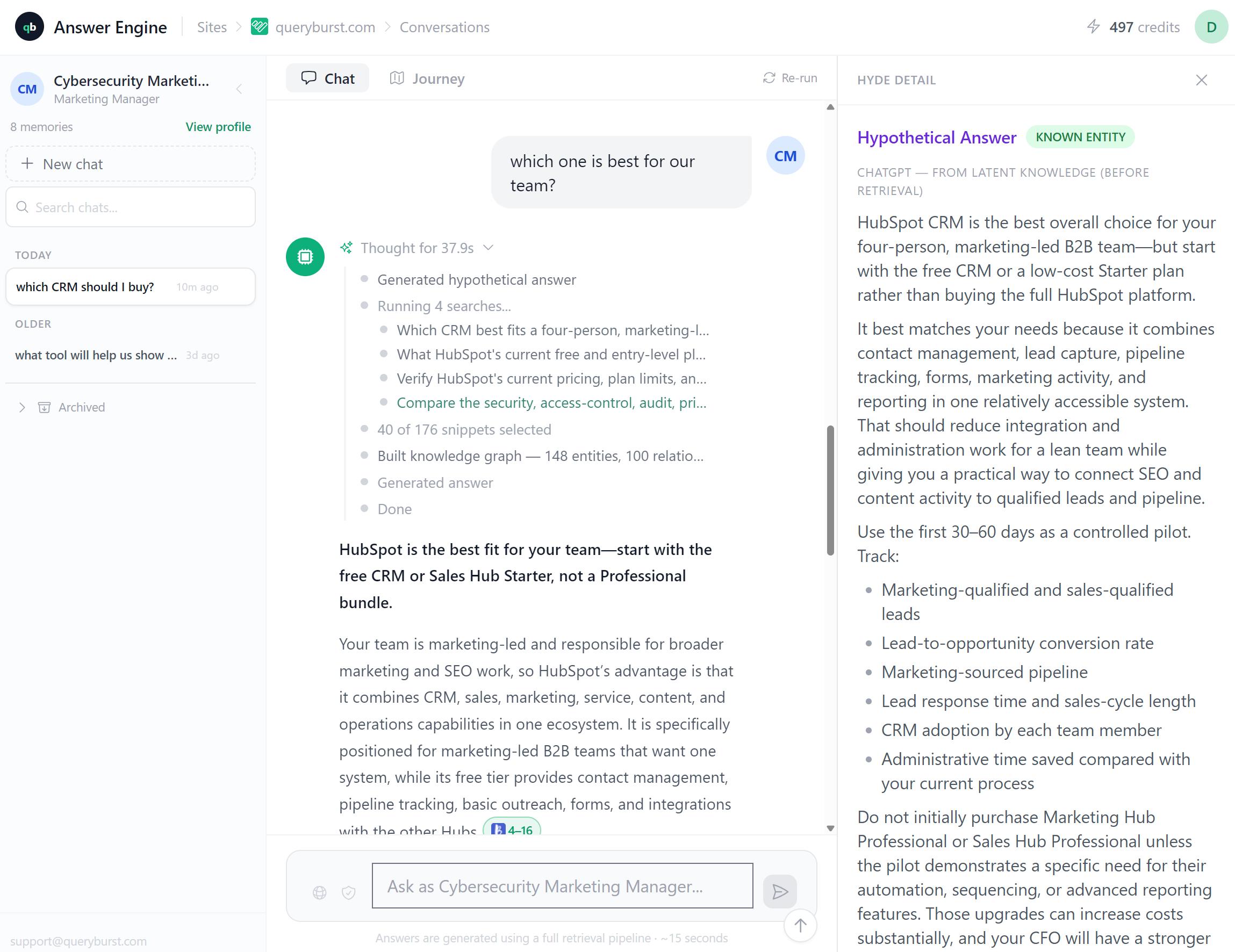 QueryBurst Answer Engine Answer Before Retrieval