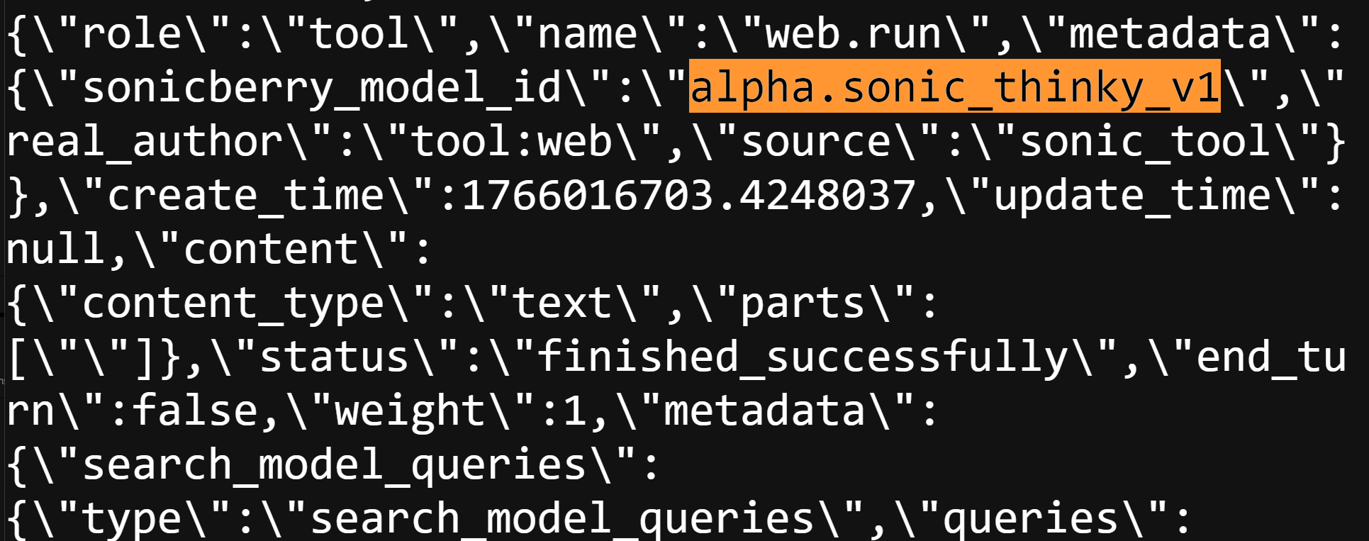 Thinky in the network logs